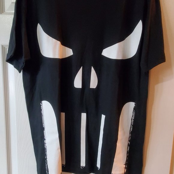 Mens Vintage Marvel Punisher Big Print Logo T-shirt Mad Engine Large - Picture 1 of 10
